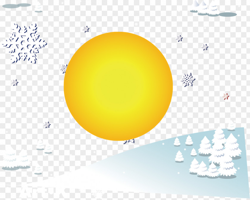 Snowy Winter Sun Snow PNG