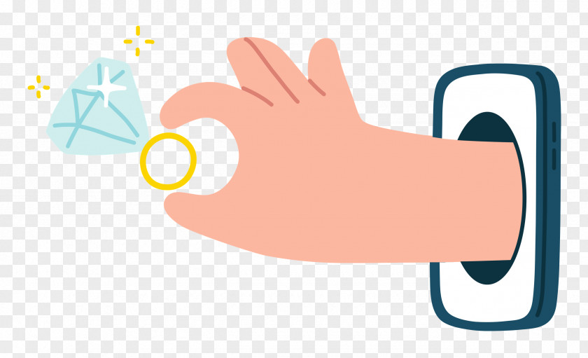 Hand Pinching Ring Hand Ring PNG