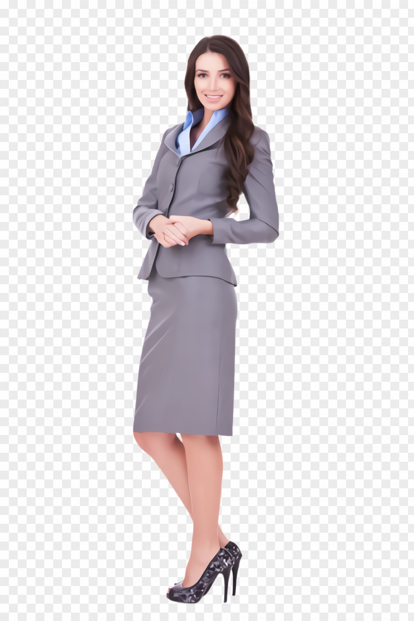 Leather Suit Clothing Pencil Skirt Standing Sleeve Fashion PNG