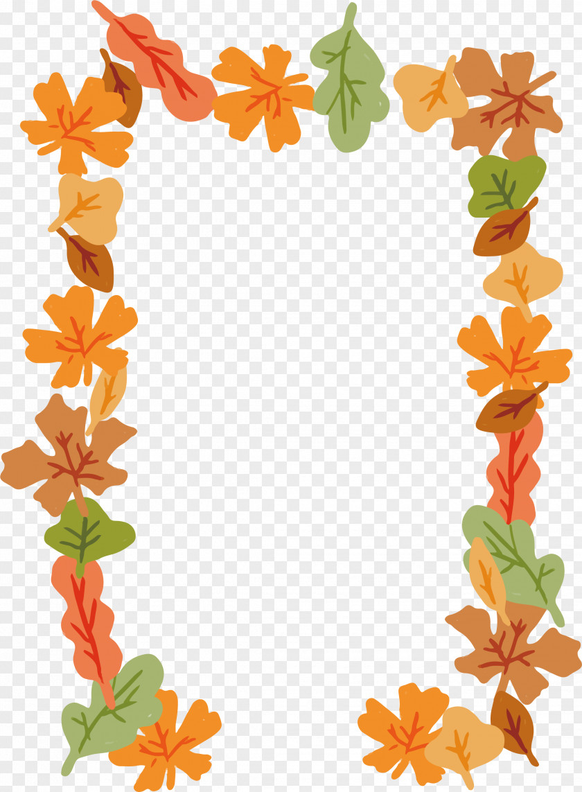 Cartoon Decorative Frame For Falling Leaves Leaf Euclidean Vector Computer File PNG