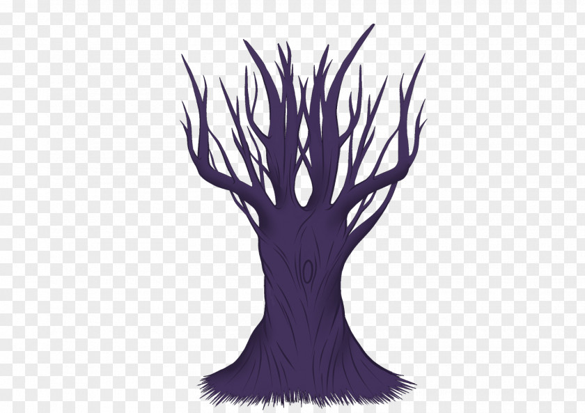 Purple Branching Font PNG