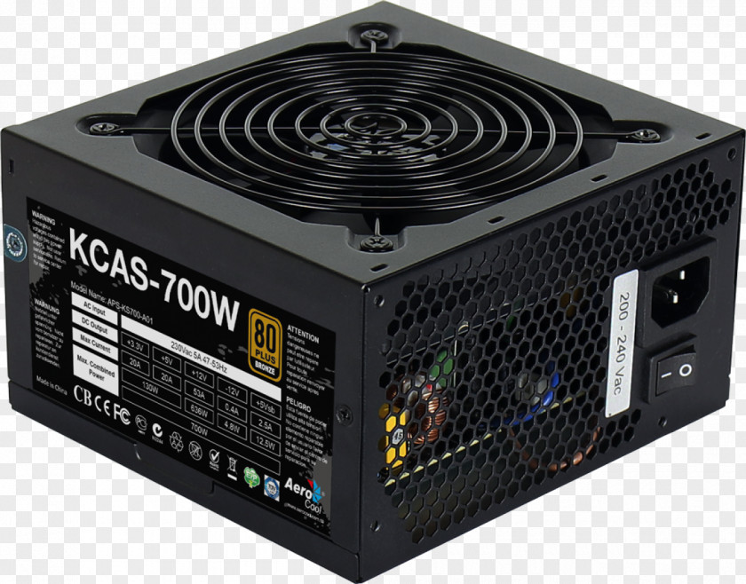 Fan Power Supply Unit 80 Plus Converters ATX Computer System Cooling Parts PNG
