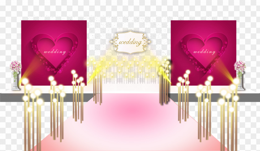 Pink Wedding Designs On The Main Stage Renderings PNG