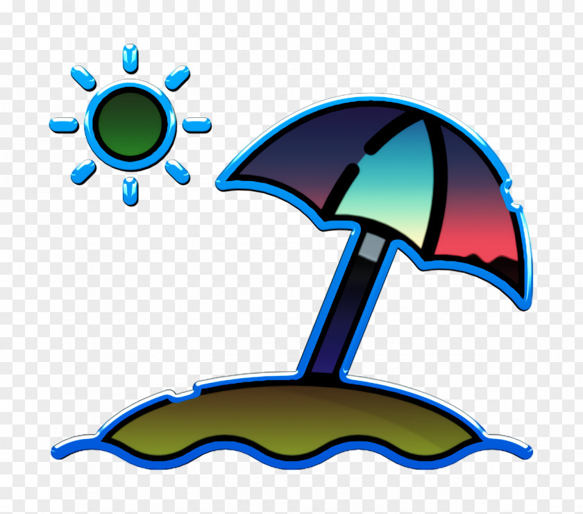 Sun Umbrella Icon Summer Beach PNG