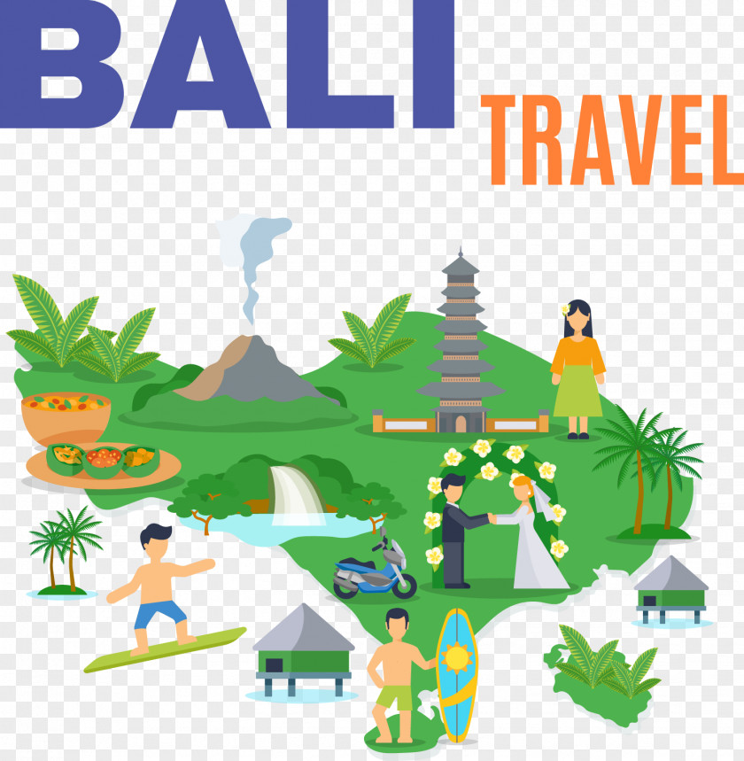Vector Went To Paris Play Bali Royalty-free Illustration PNG