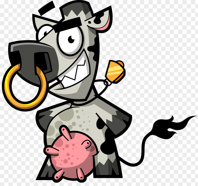 Cow Cattle Logo Mascot PNG