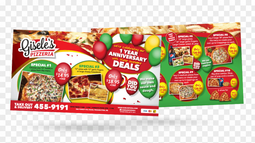 Pizza Vegetarian Cuisine Gisele's Pizzeria Food Graphic Design PNG