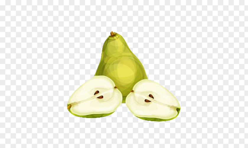 Cut Half Snow Pear Apple Juice Organic Food PNG