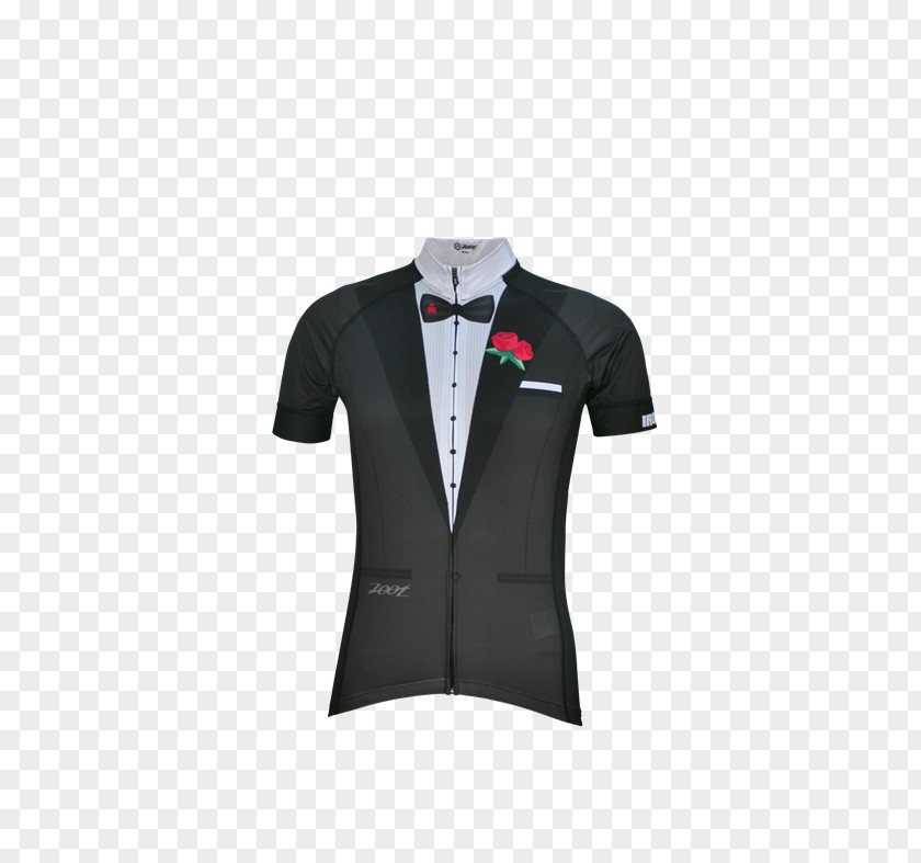 Cycling Jersey T-shirt Sleeve Tuxedo PNG