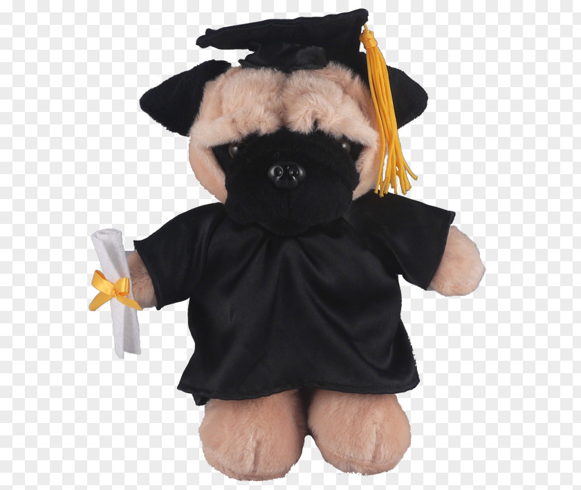 Graduation Gown Pug Ceremony Stuffed Animals & Cuddly Toys Square Academic Cap Dress PNG
