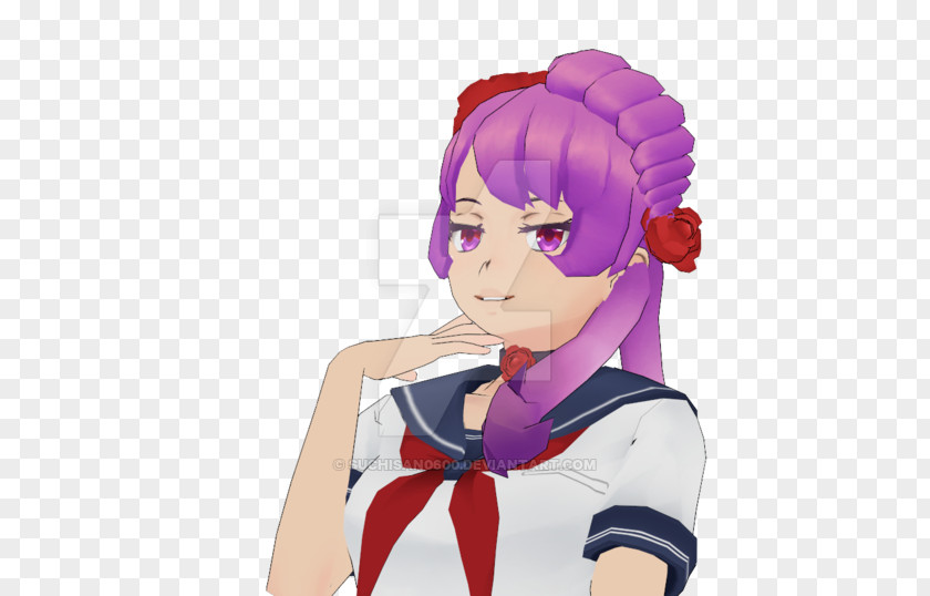 Hair Yandere Simulator Hairstyle Long Bangs PNG