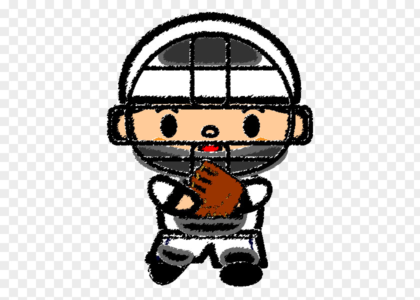 Baseball Catcher Headgear Character Clip Art PNG