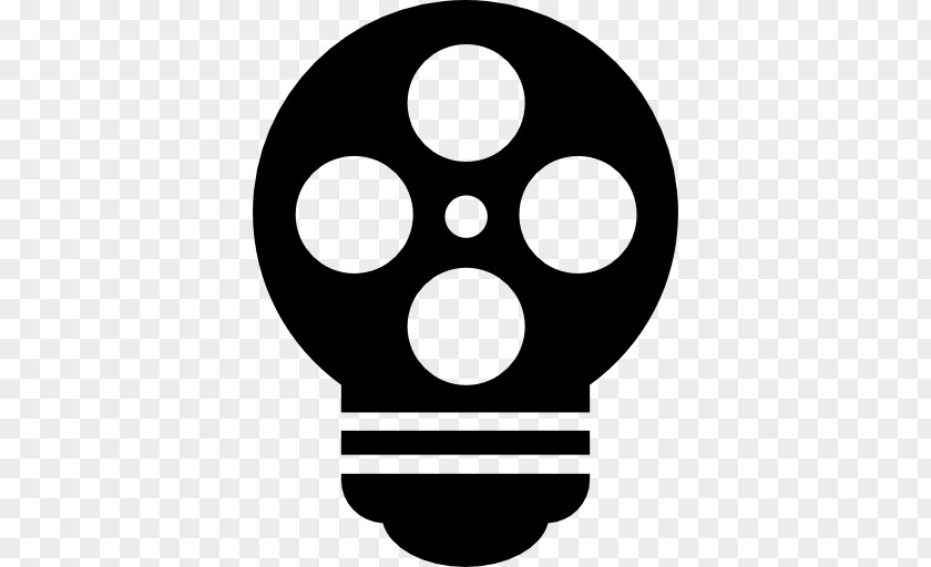 Film Reel Incandescent Light Bulb PNG