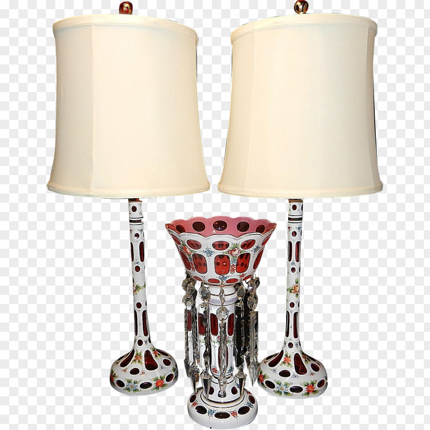 Lamp Cranberry Glass Electric Light Chandelier PNG