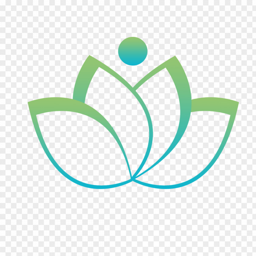 Plant Symbol Green Logo Turquoise Leaf Line PNG
