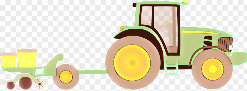 Tractor Vehicle Transport Rolling Toy PNG