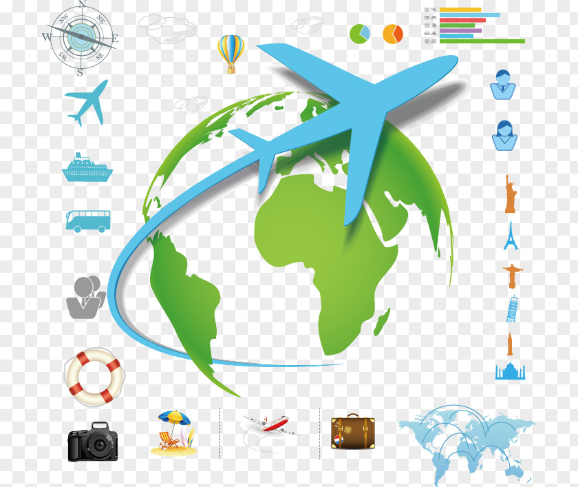 Creative Travel Infographic Illustration PNG