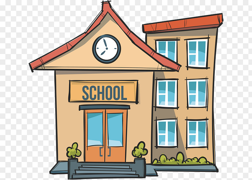 Estate Cottage School Building Cartoon PNG