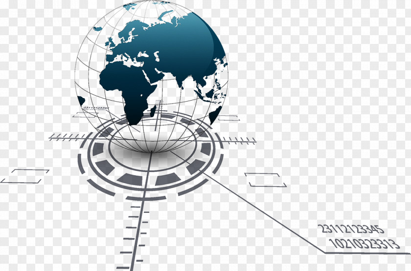 Internet Technology Globe World Map Wall Decal PNG