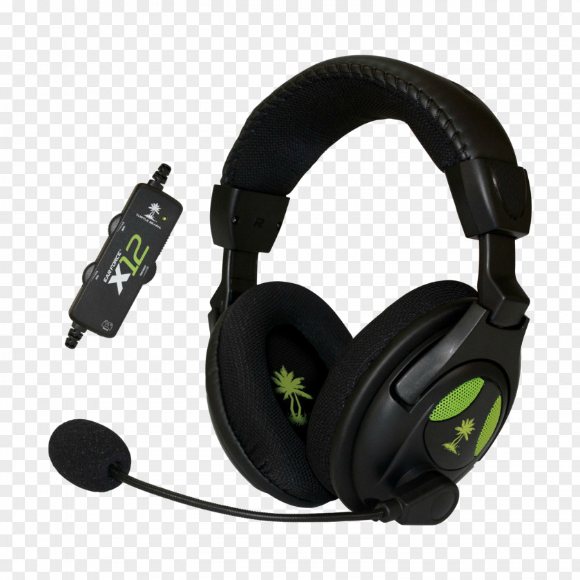 Headset Xbox 360 Black Microphone Headphones Video Game PNG