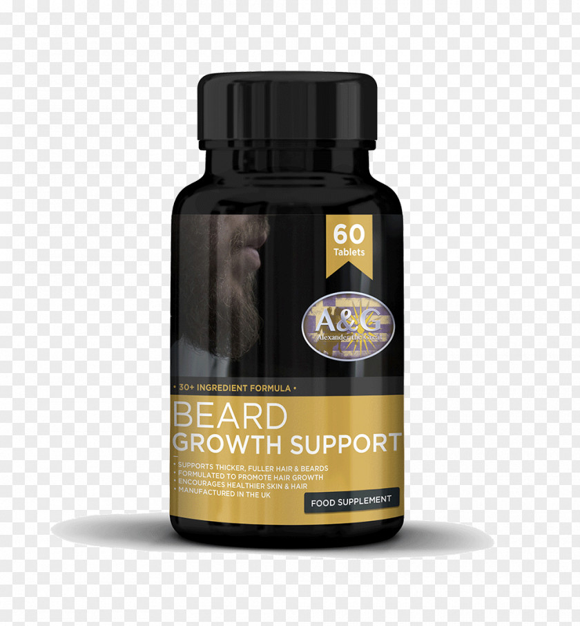 Bearded Man Dietary Supplement Beard Facial Hair Vitamin Nutrient PNG