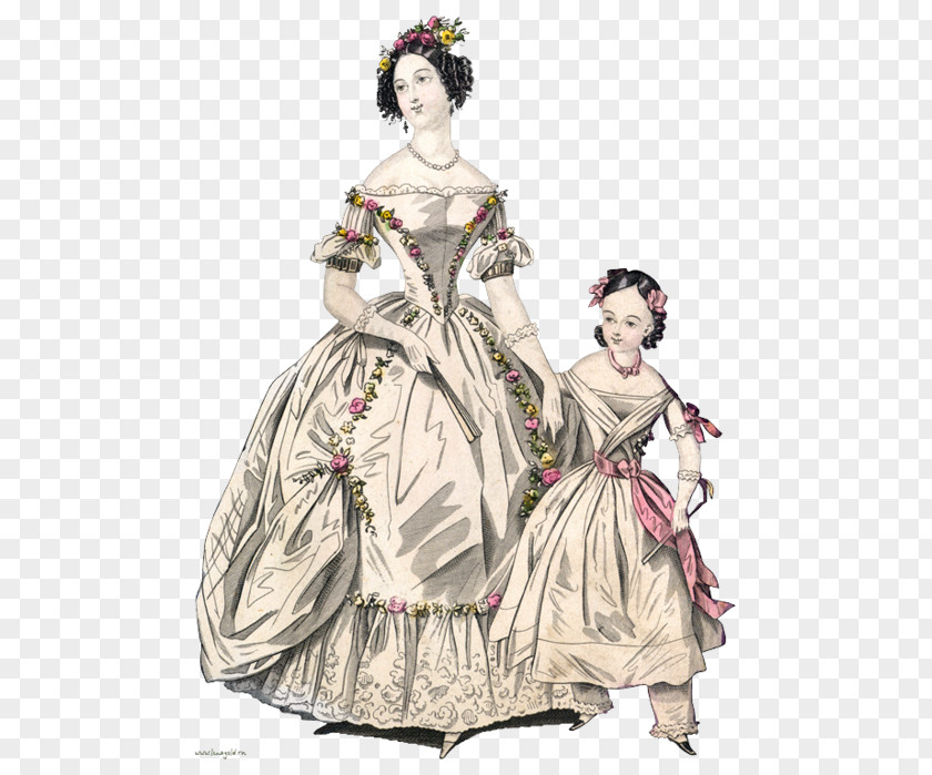 Dress 1800s Victorian Fashion Clothing PNG