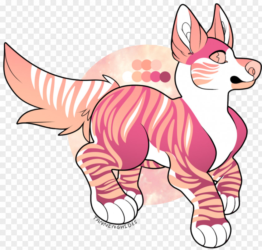 Gradient Lines Cat Red Fox Mammal Whiskers Carnivora PNG