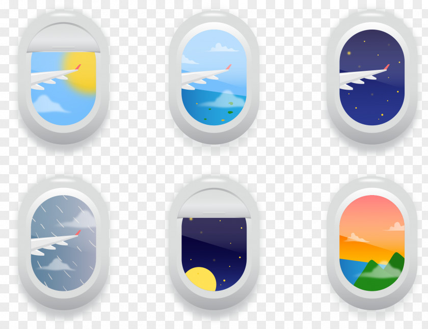 Vector Airplane Window To See The Scenery Euclidean PNG