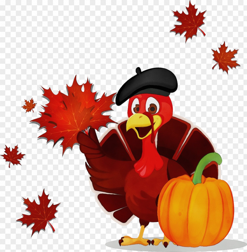 Bird Chicken Thanksgiving Day Greeting PNG