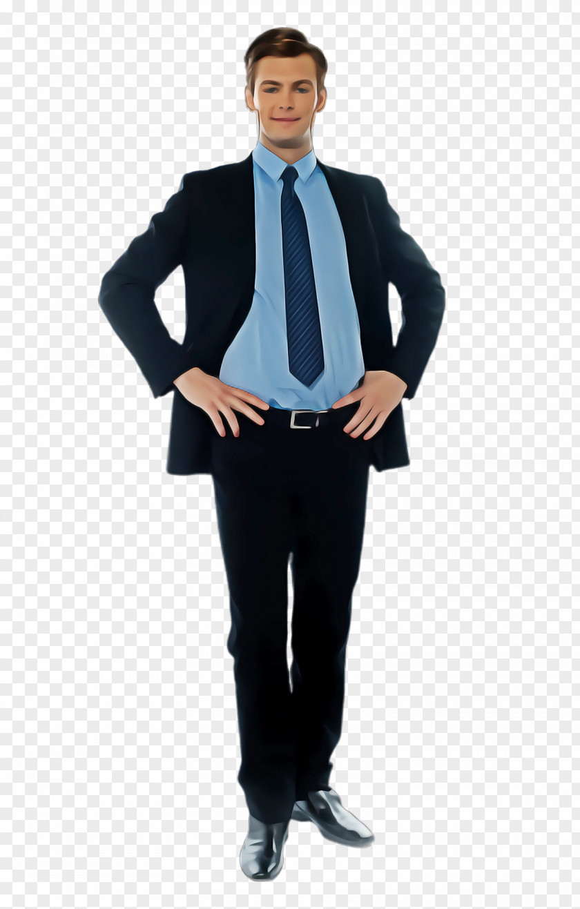 Blazer Outerwear Clothing Standing Suit Blue Formal Wear PNG