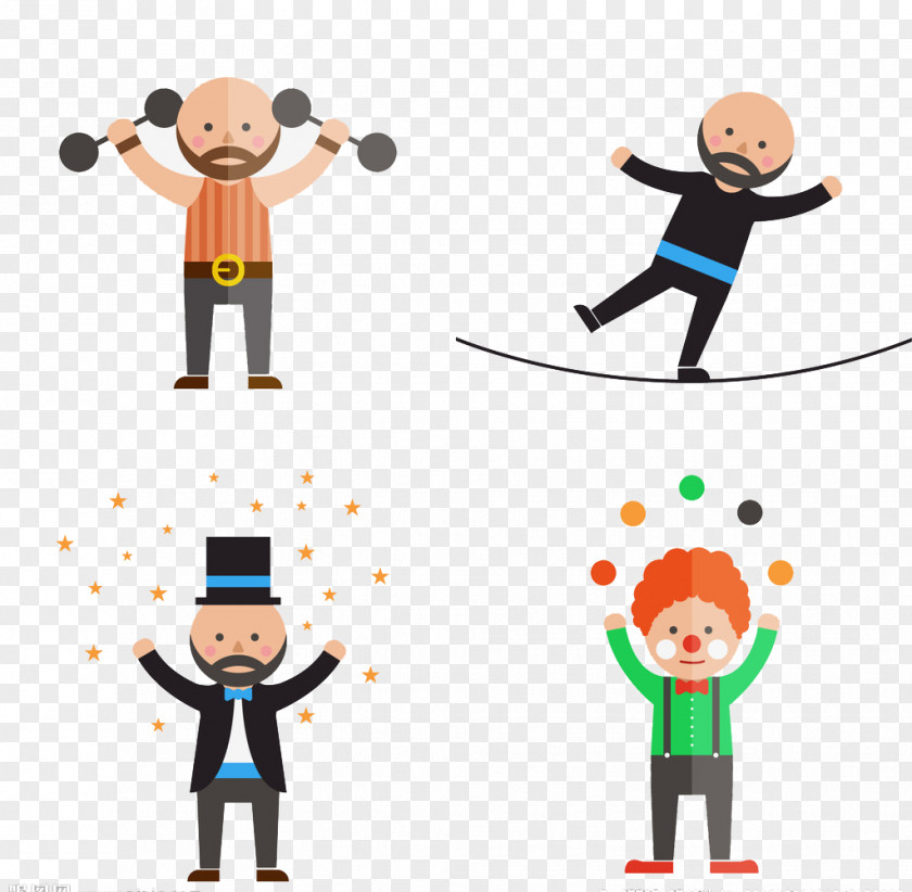 Clown Collection Circus Animation PNG
