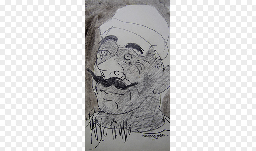 Pablo Picasso Lion Cat Portrait Sketch PNG