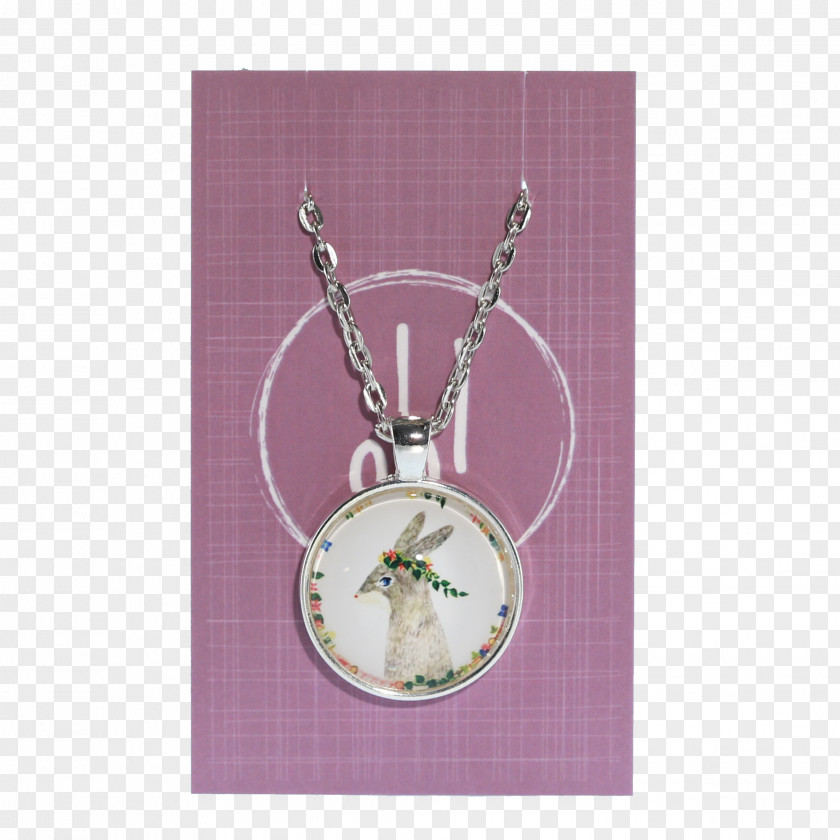 Rabbit Festival Charms & Pendants Necklace Purple Bird PNG