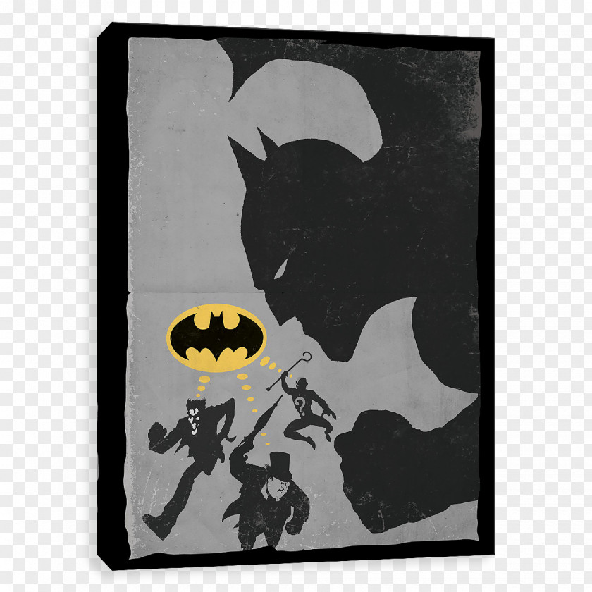 Black Panther Paw Logo Batman Canvas Print DC Comics Joker PNG