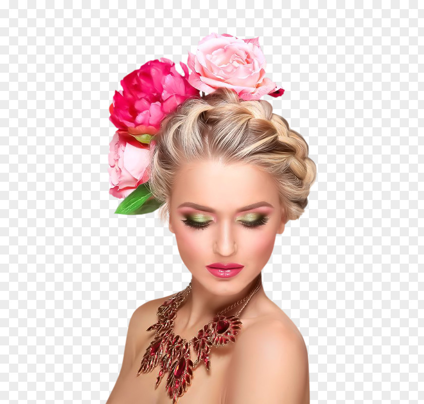 Enfant Hairstyle Braid Flower Look PNG