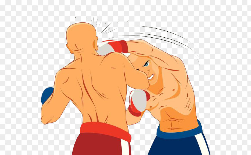 Punch Face Boxing Cartoon Illustration PNG