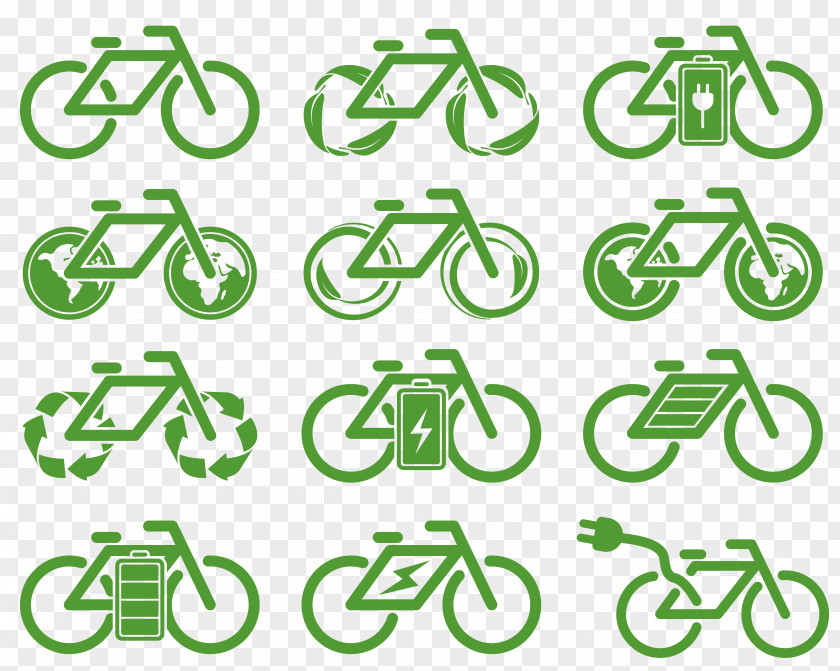 Eco Bike Icon Design Environmental Protection PNG