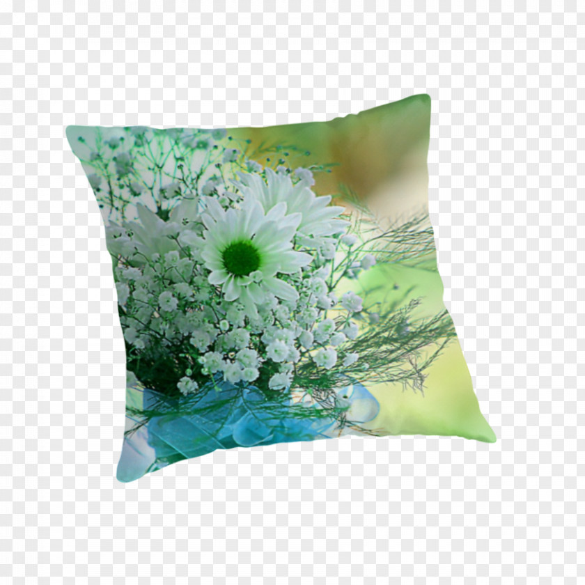 Pillow Throw Pillows Cushion Flower Green PNG