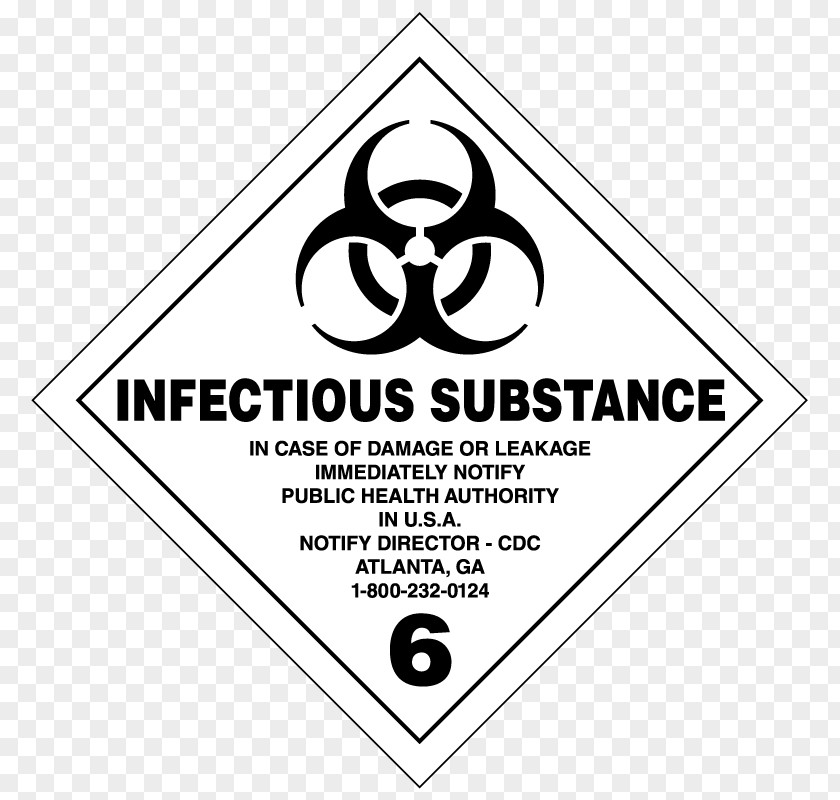 Substance Dangerous Goods Chemical Label HAZMAT Class 6 Toxic And Infectious Substances Transport PNG