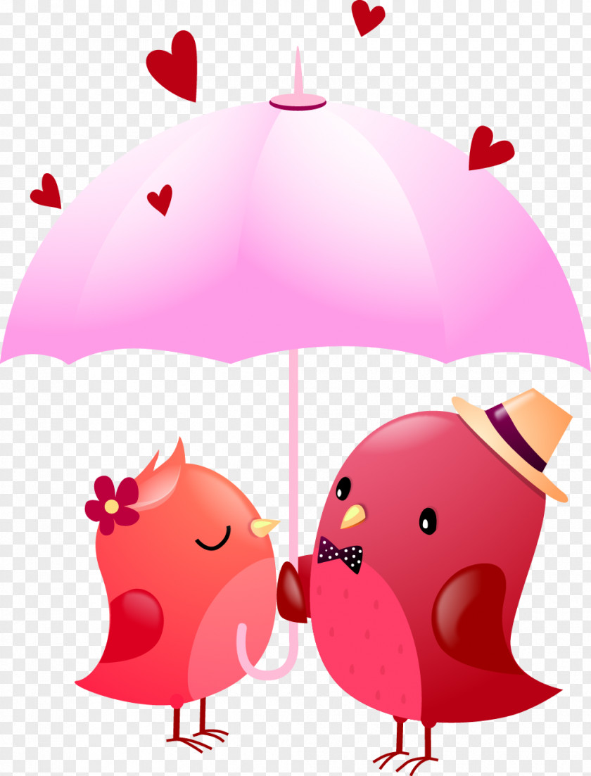 Vector Umbrella Love Birds Lovebird Icon PNG