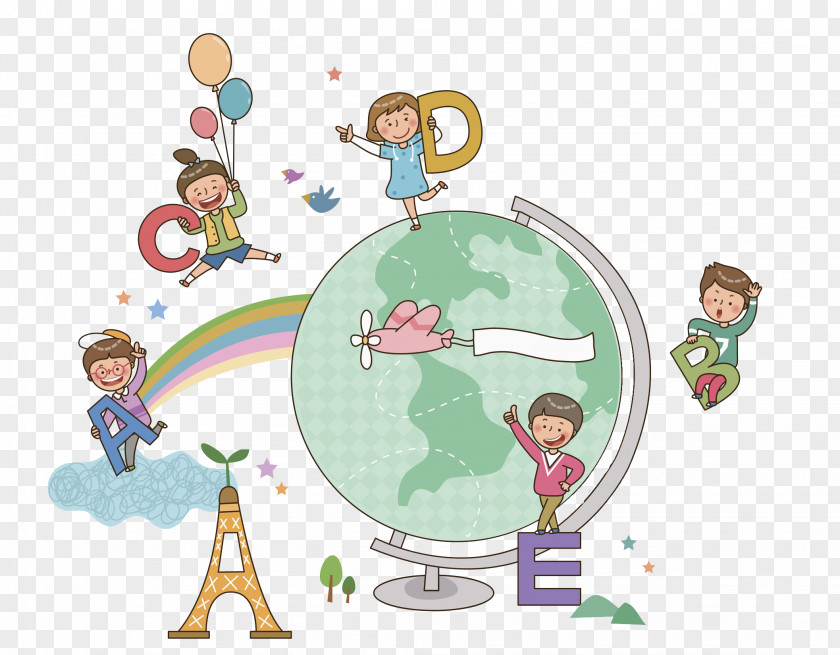 A Globe Estudante Illustration PNG