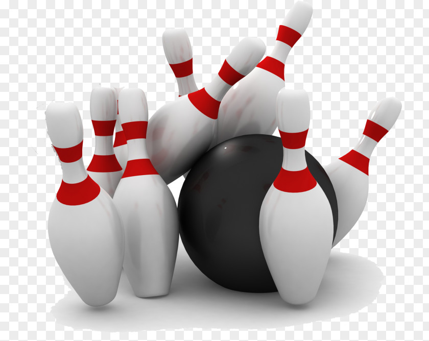 Bowling Ten-pin Strike Balls Pins PNG