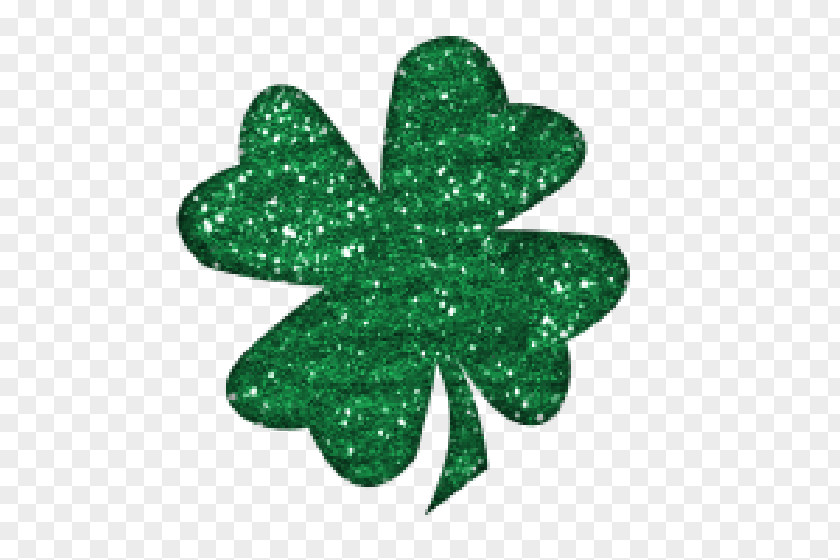 Gliter Saint Patrick's Day Four-leaf Clover T-shirt Shamrock PNG