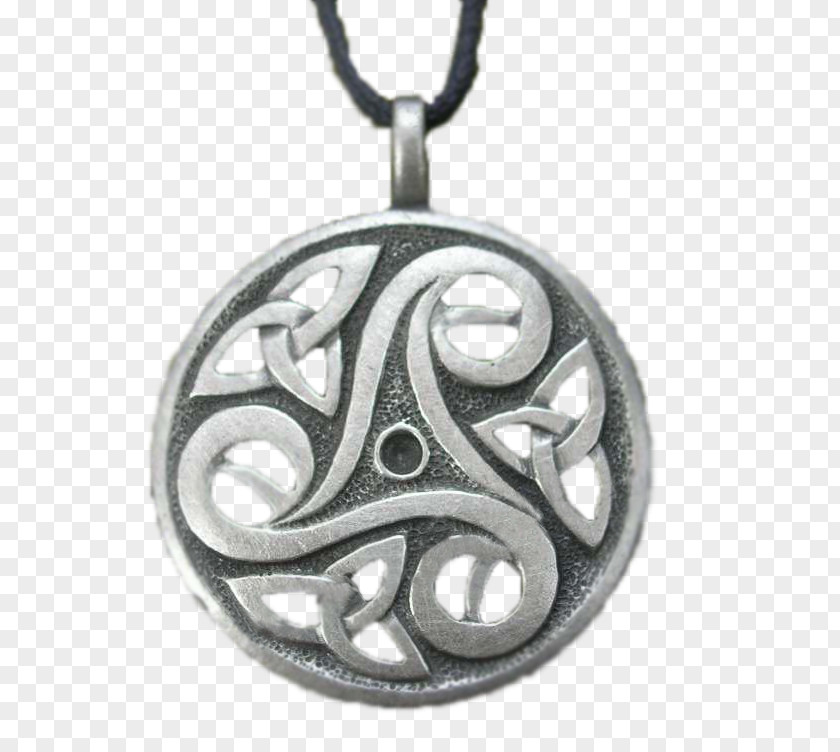 Symbol Locket Triskelion Silver Celts PNG