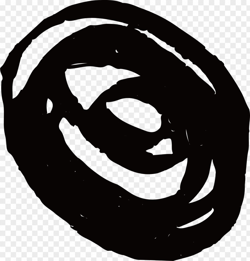 Black Circle Graffiti Brush And White Drawing PNG