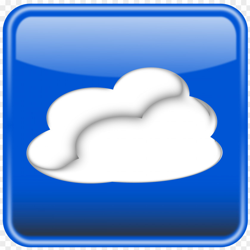 Glossy Cloud Computing Weather Button Clip Art PNG