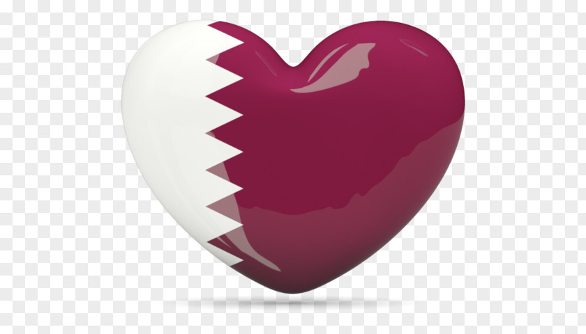 Qatar Flag Of Heart PNG