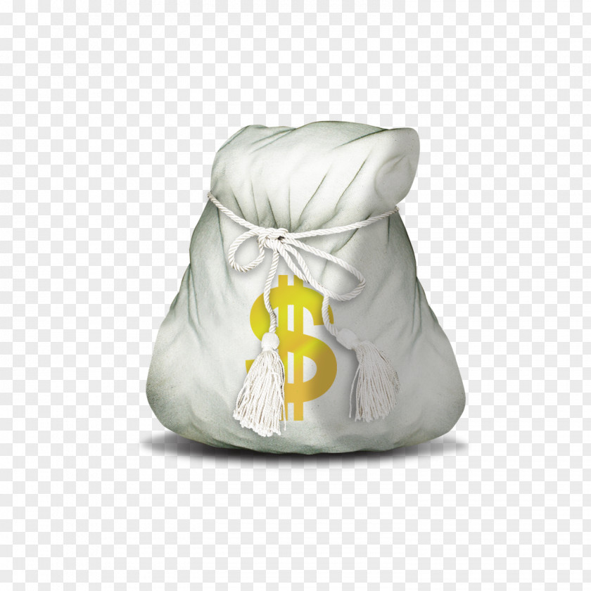 White Money Bag Icon PNG