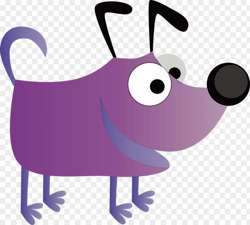 Cartoon Purple Violet Snout Animation PNG