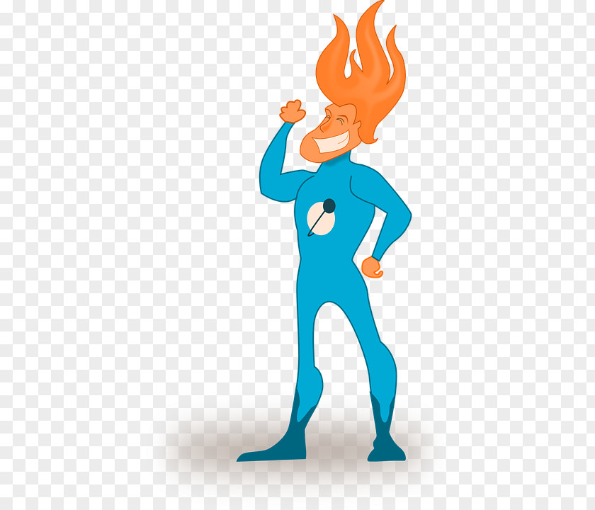Flame Superhero Clip Art PNG